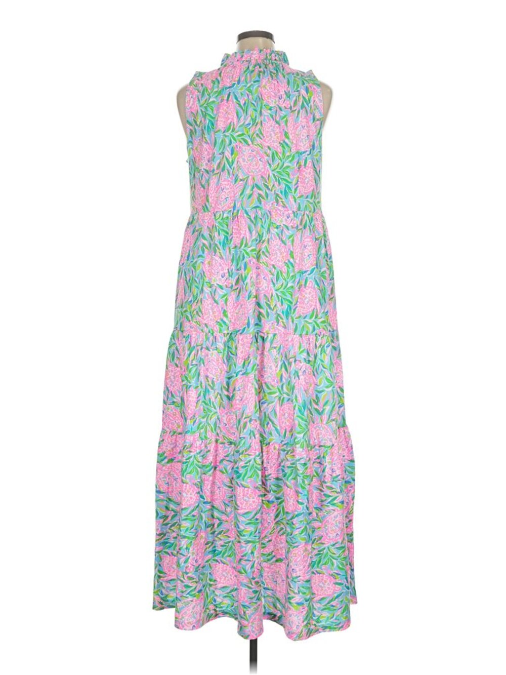 Lilly Pulitzer maxi dress, size XL hot pink turtles